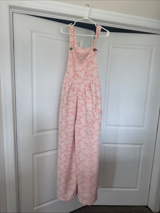 Smash + Tess Pants - Women's Smash+tess Pink Floral Overalls Jumpsuit